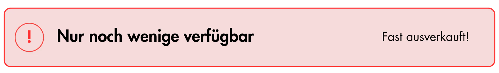 Nur noch wenige verfügbar