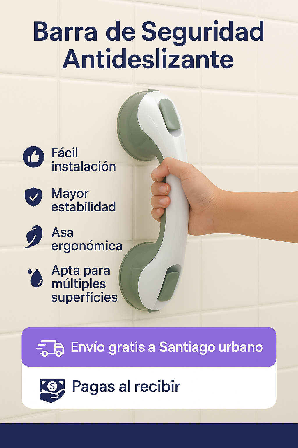 Barra de seguridad en uso