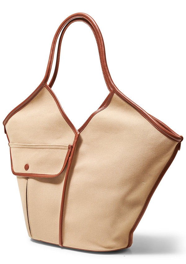 Tan Calella leather tote bag, Hereu