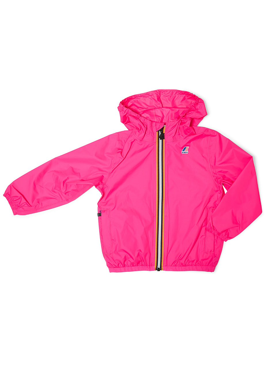 K-Way Fuchsia Fluo Le Vrai Claude Rain Jacket | Shop K-Way kids jackets ...