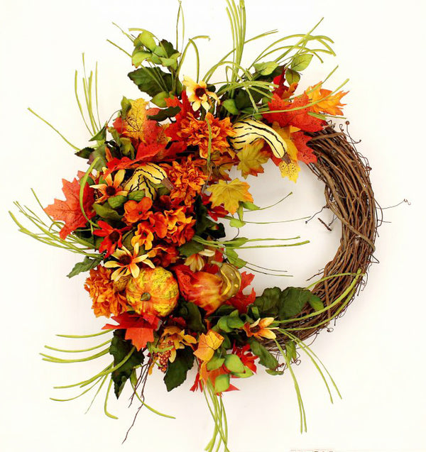  Burlap, Bunny and Florals Decorative Door Wreath (23