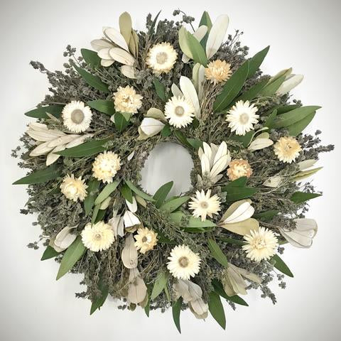 Garden Herbs Natural Dried and Preserved Wreath - 18”–