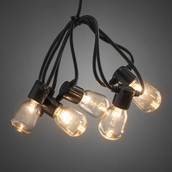 Outdoor Decorative Festoon Lights, Amber LED String Lights - Konstsmide Original Product.