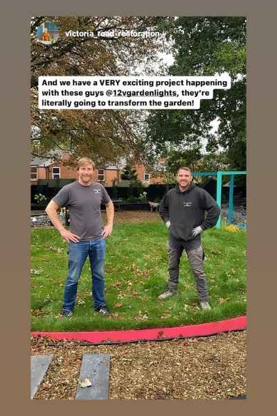 The team at 12v Garden Lights the Low Voltage Garden Lighting Specialists on site for a unique outdoor lighting project in Harborne, Birmingham.