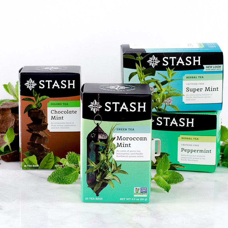 Mint Tea: Moroccan Mint, Spearmint & Peppermint | Stash Tea