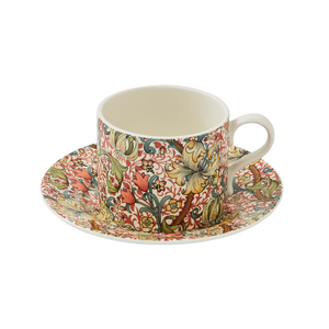 Morris & Co Golden Lily Tea Cup & Saucer 10 oz | Stash Tea