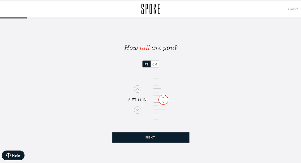 spoke london find your fit quiz