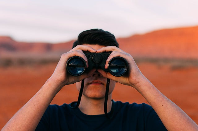 Binoculars, searching