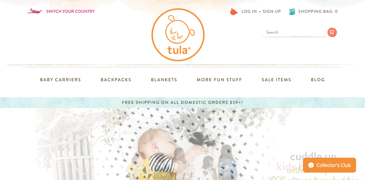 Baby Tula's loyalty program the “Collector’s Club”