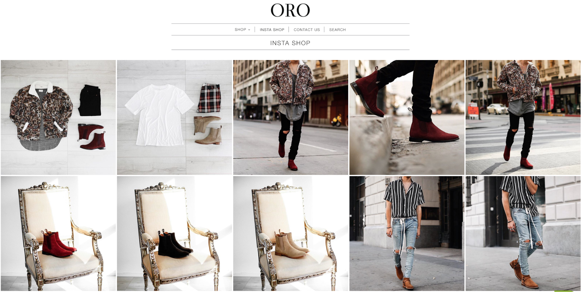 ORO Los Angeles uses Foursixty to replicate Instagram for ecommerce