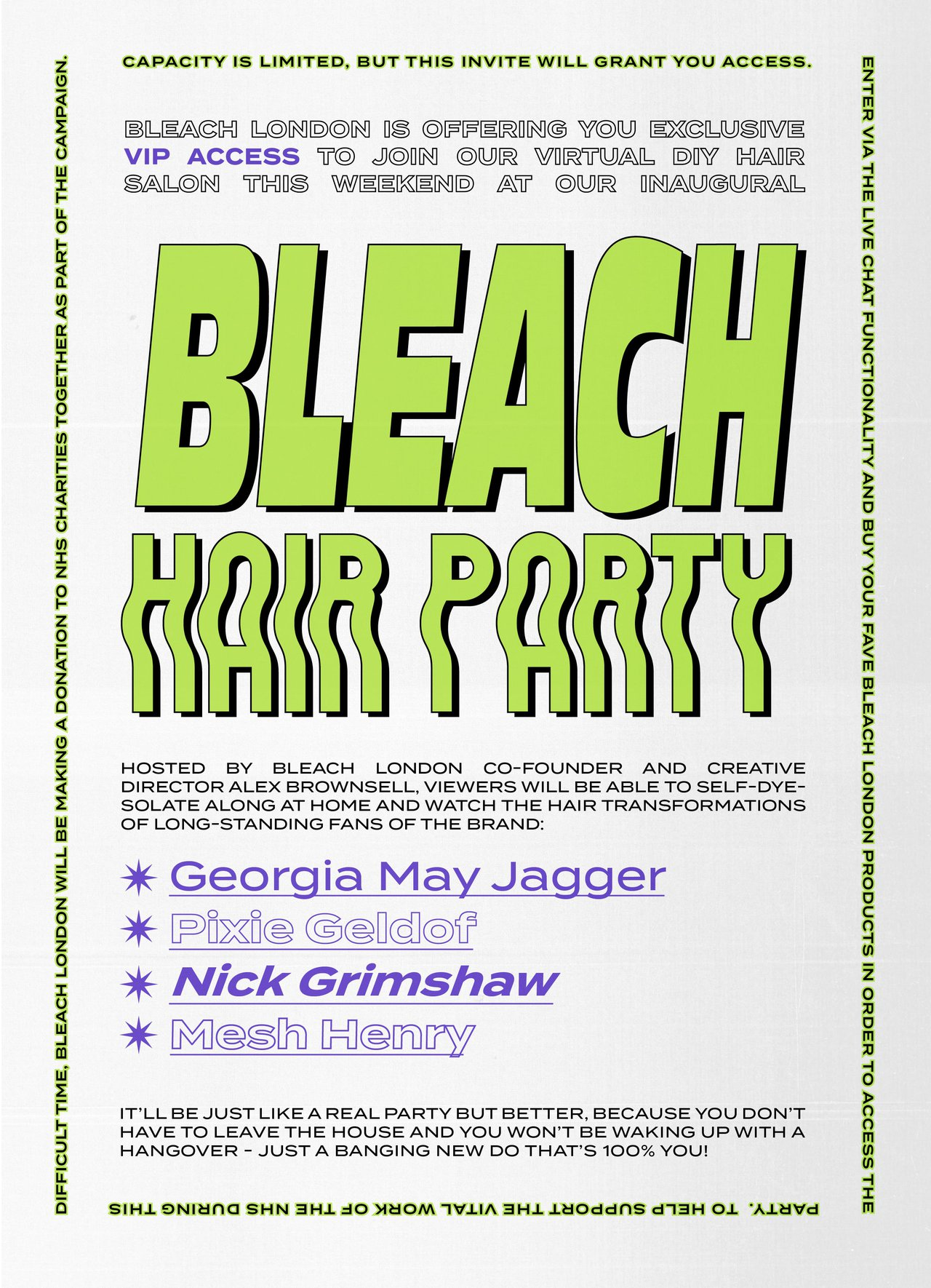 Bleach London's Hair Party roused a big crowd online
