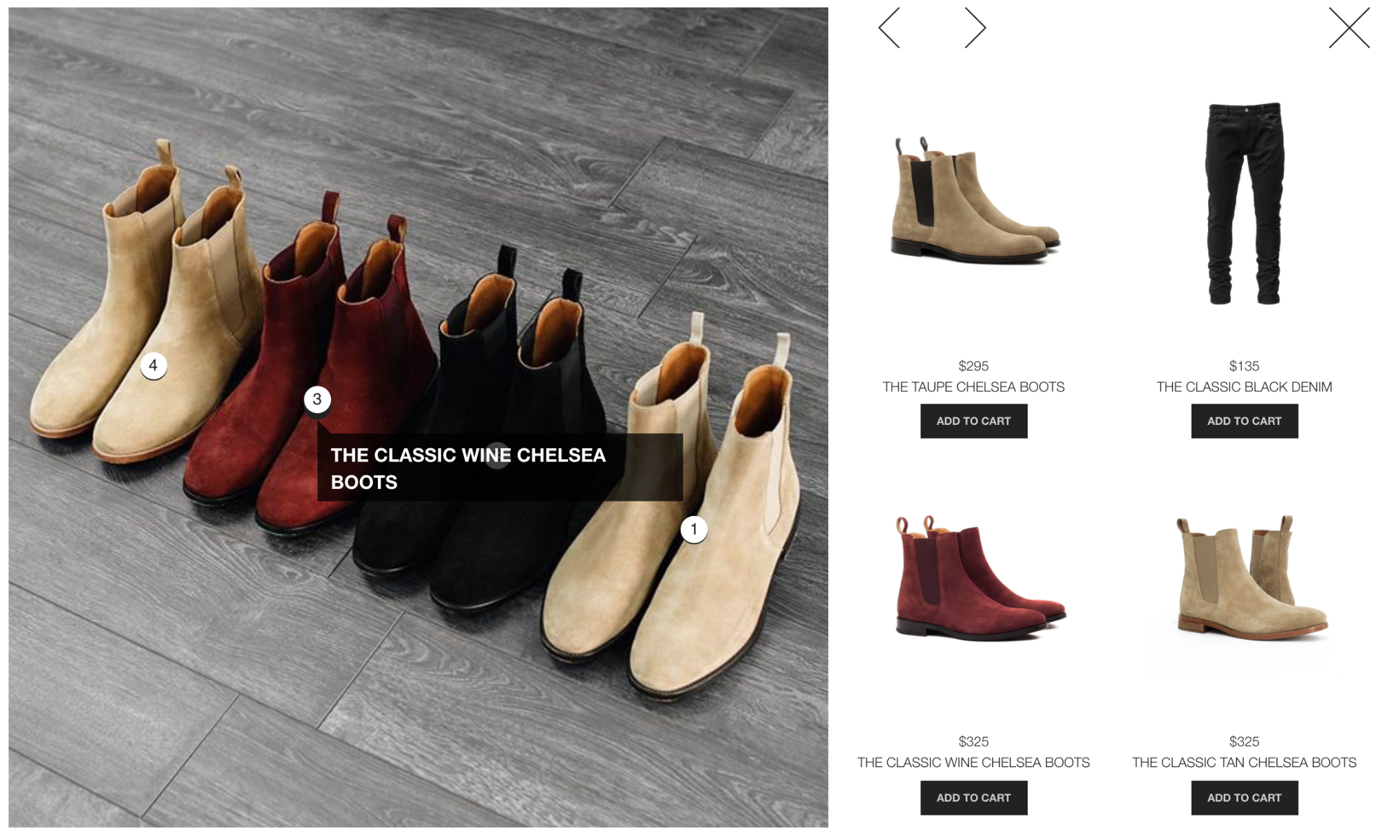 A more detailed look at ORO Los Angeles' onsite replication of Instagram for ecommerce
