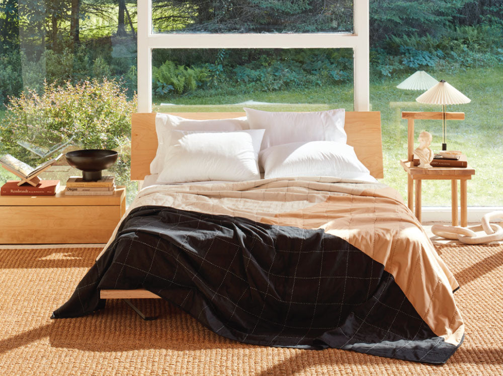 Anchal x Brooklinen patchwork bedding