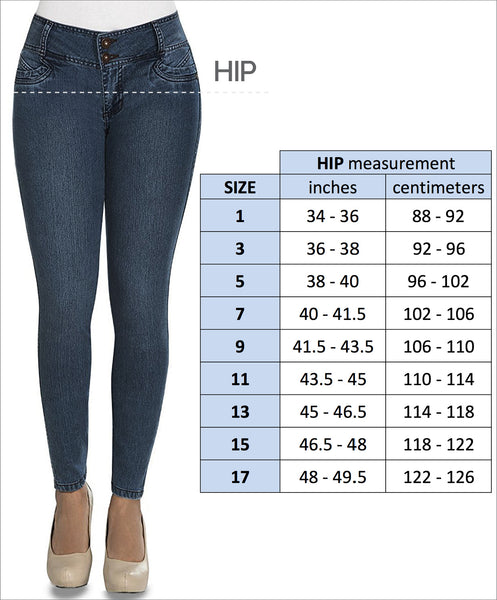 size 3 womens jeans measurements