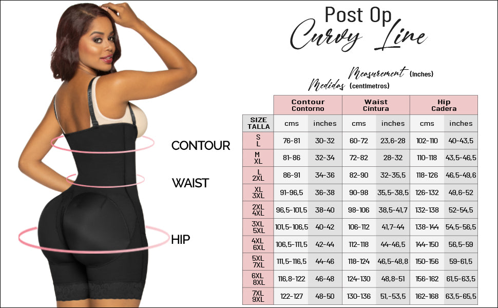 Post Op Curvy 4-Line Recovery Garment - C9024 – EQUILIBRIUM