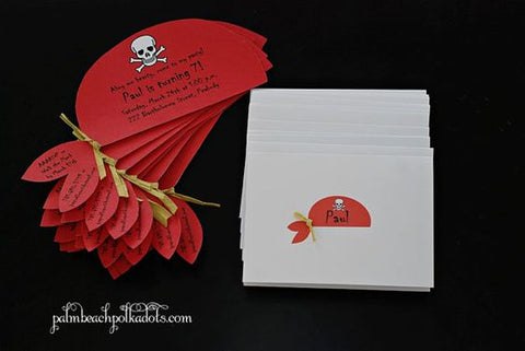 Cartes d'invitation fête d'enfants Pirate