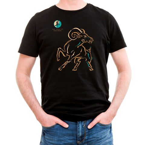 Year of the Ram, Year of the Goat black t-shirt Birth Years: 1931, 43, 55, 67, 79, 91, 03, 2015