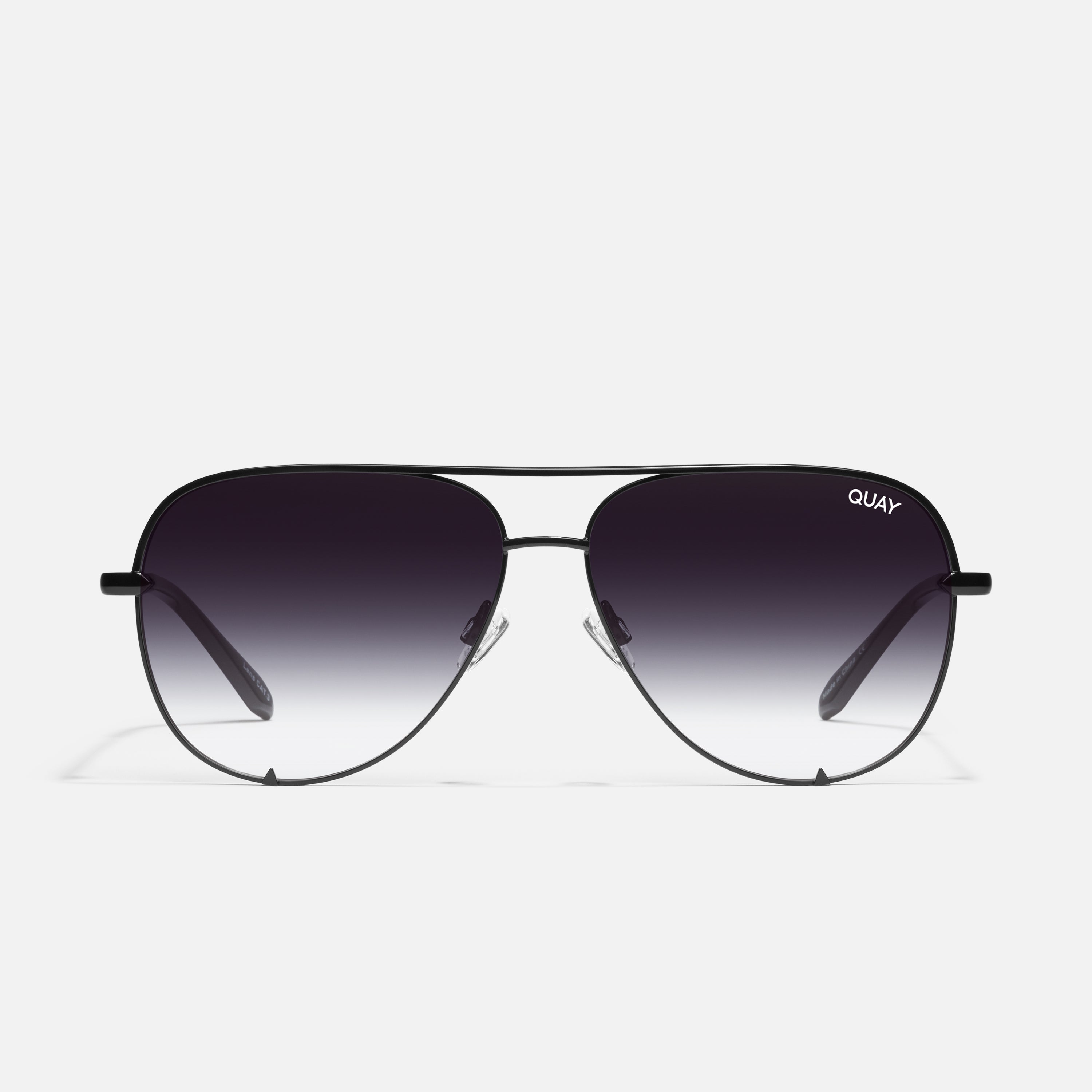 Guess Heavy Aviator Sunglasses Silver Metal Frame Gray Smoke Gradient