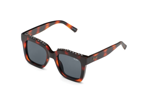 QUAY ICY STUD tortoise sunglasses