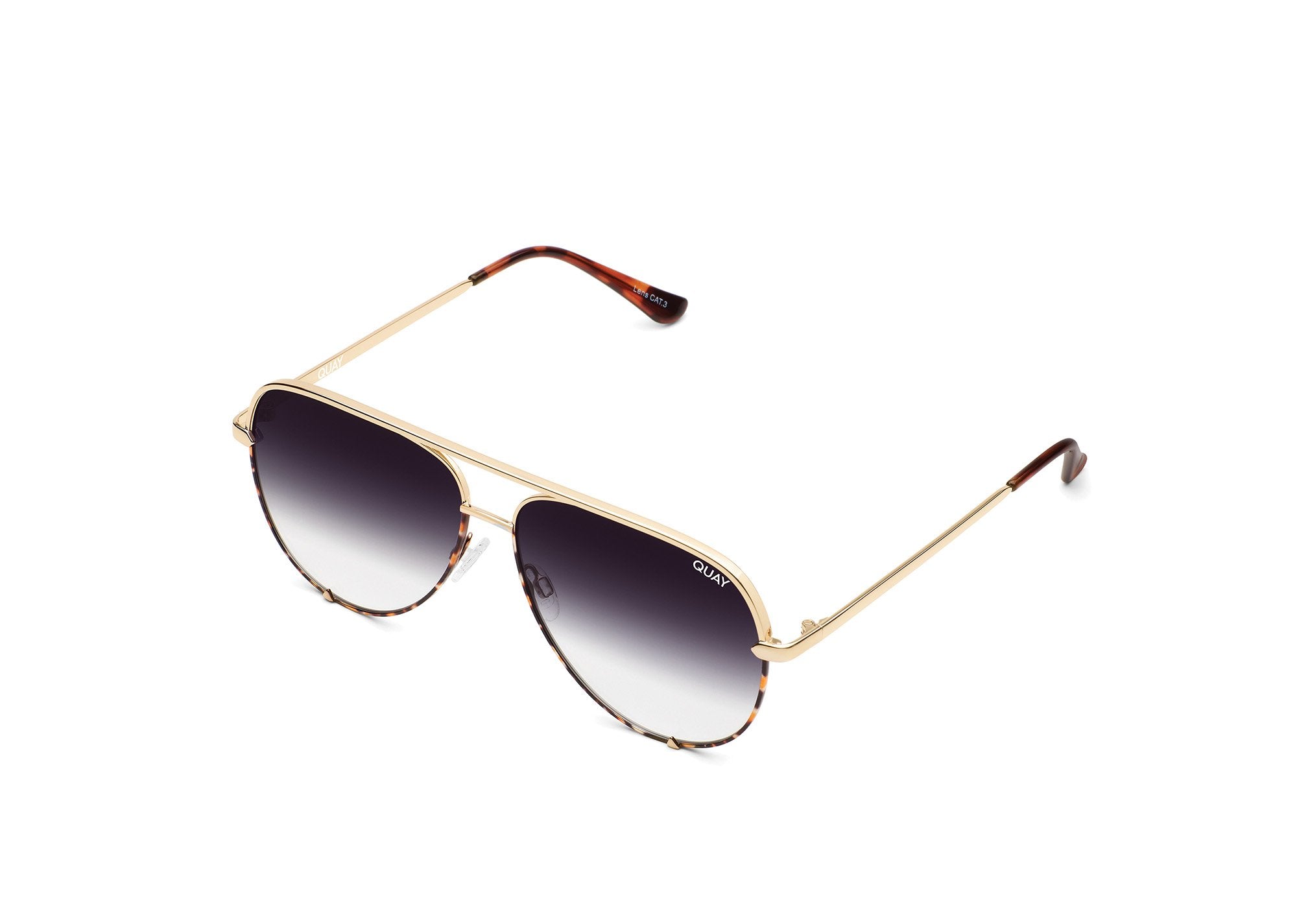 Quay High Key Mini Two Tone In Gold Tortoise,purple Peach