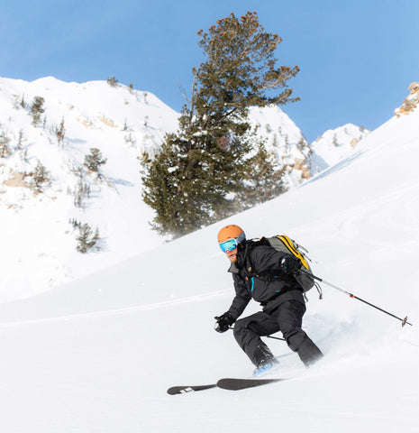 Man skiing at Alta Ski Resort