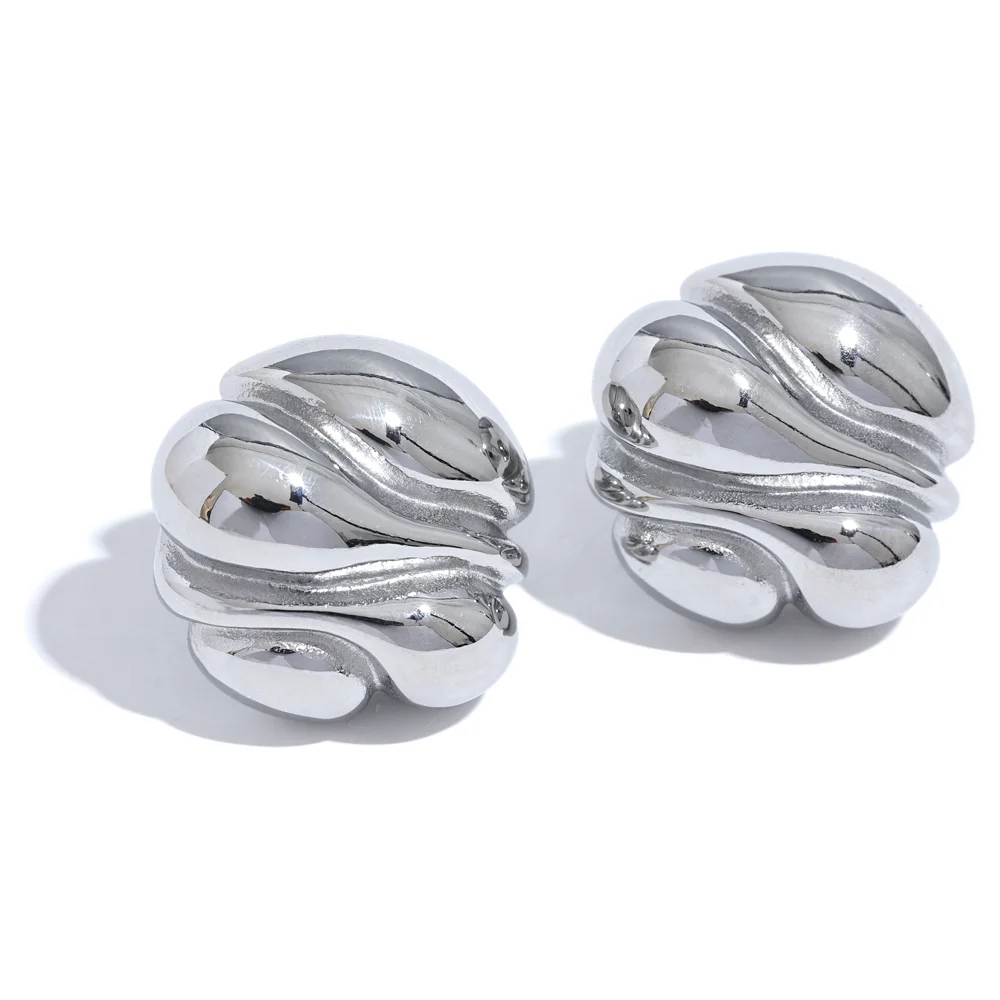 Lätt & Stilren silver örhänge med mönster | För kvinnor