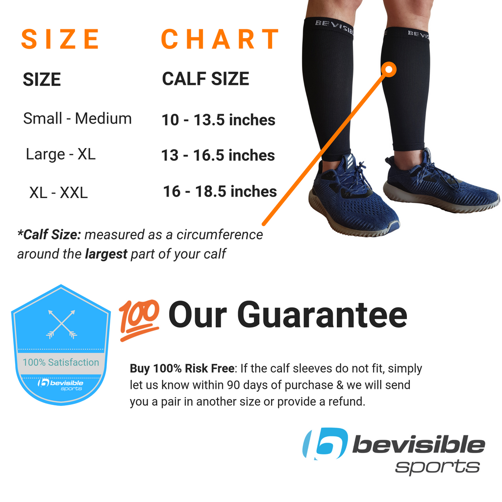 Calf Compression Sleeve Size Chart