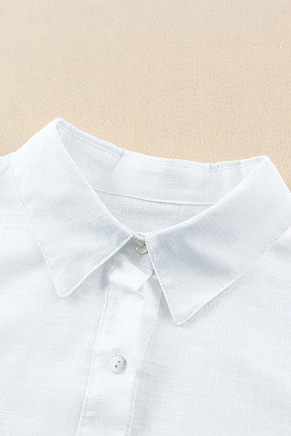 Button-Up Longline Shirt with Breast Pockets Trendsi