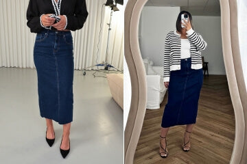 Denim Midi Skirts