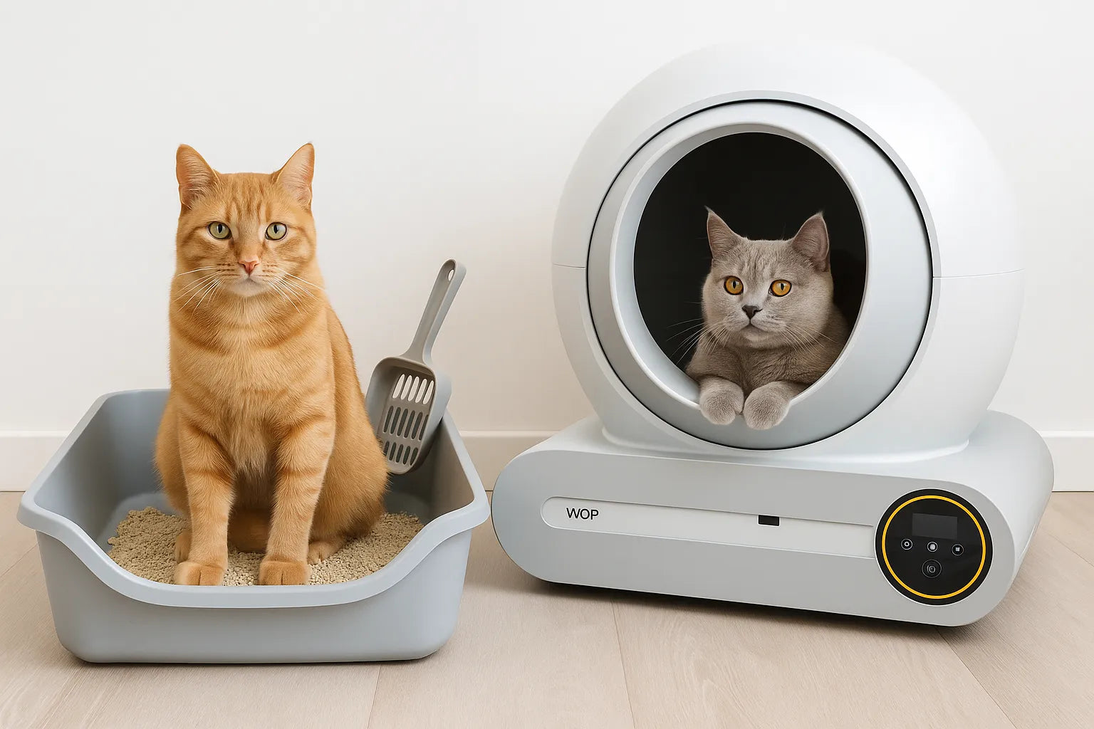 litière classique vs automatique