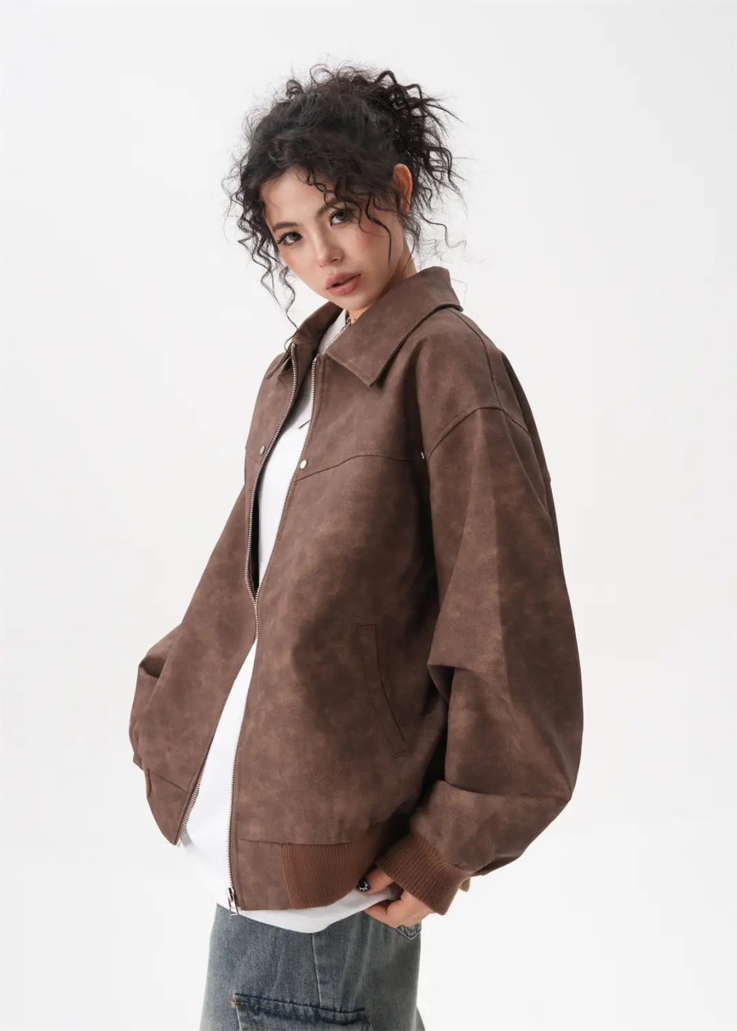 Soulmate Retro Brown Couple Coat - Loose Maillard Jacket for Lovers Friends & Twin Flames