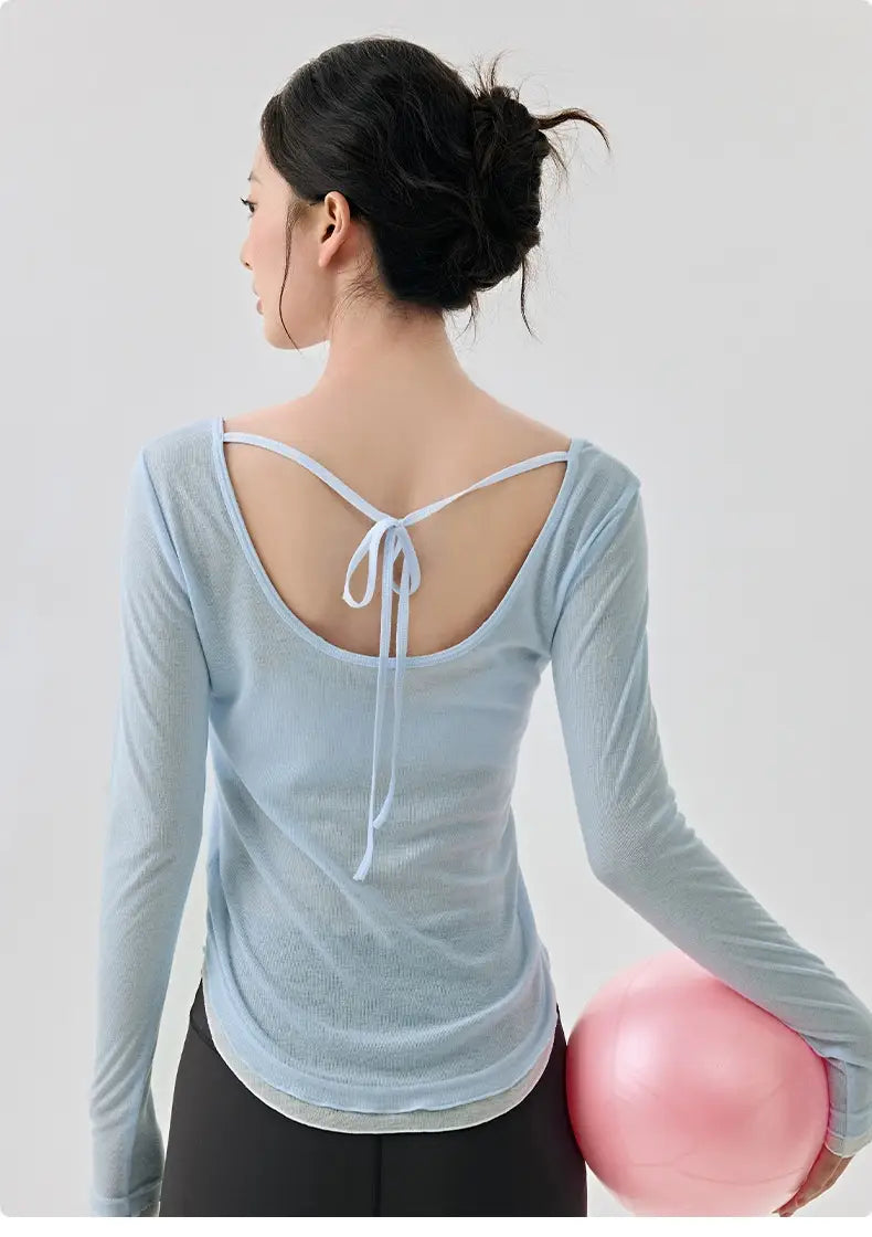 Loose Contrast Hem Backless Blouse – same ANTHEM. Soulmate Streetwear