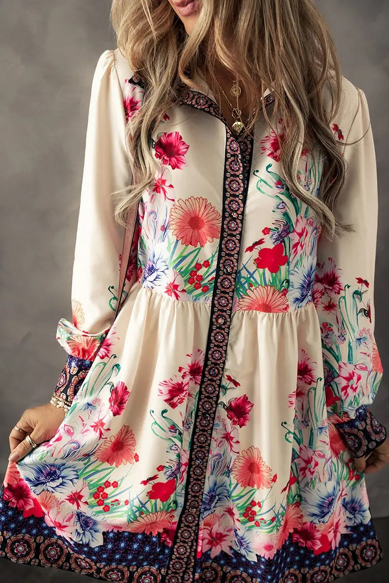 Leisure Printed Dress | Boho Romantic Dress for Lovers & Soulmates | Same Anthem