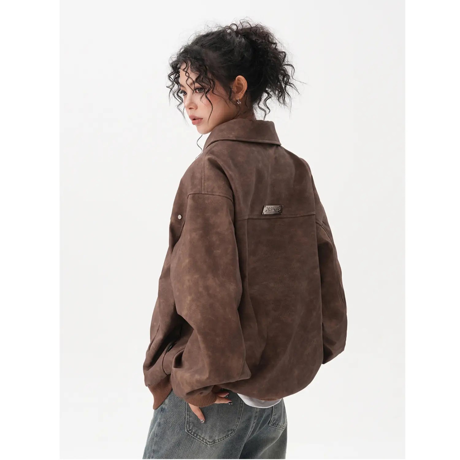 Soulmate Retro Brown Couple Coat - Loose Maillard Jacket for Lovers Friends & Twin Flames