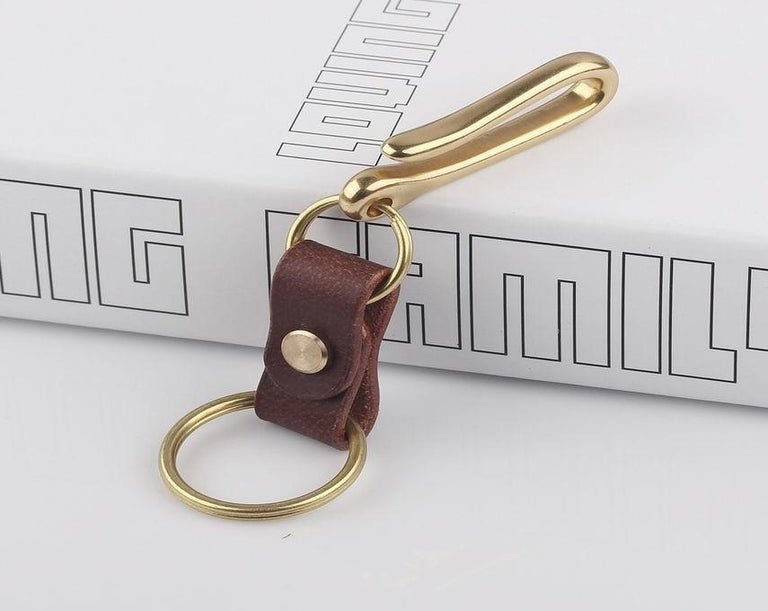 Solid Brass Hardware Belt Clip Leather Key Holder | Robrasim