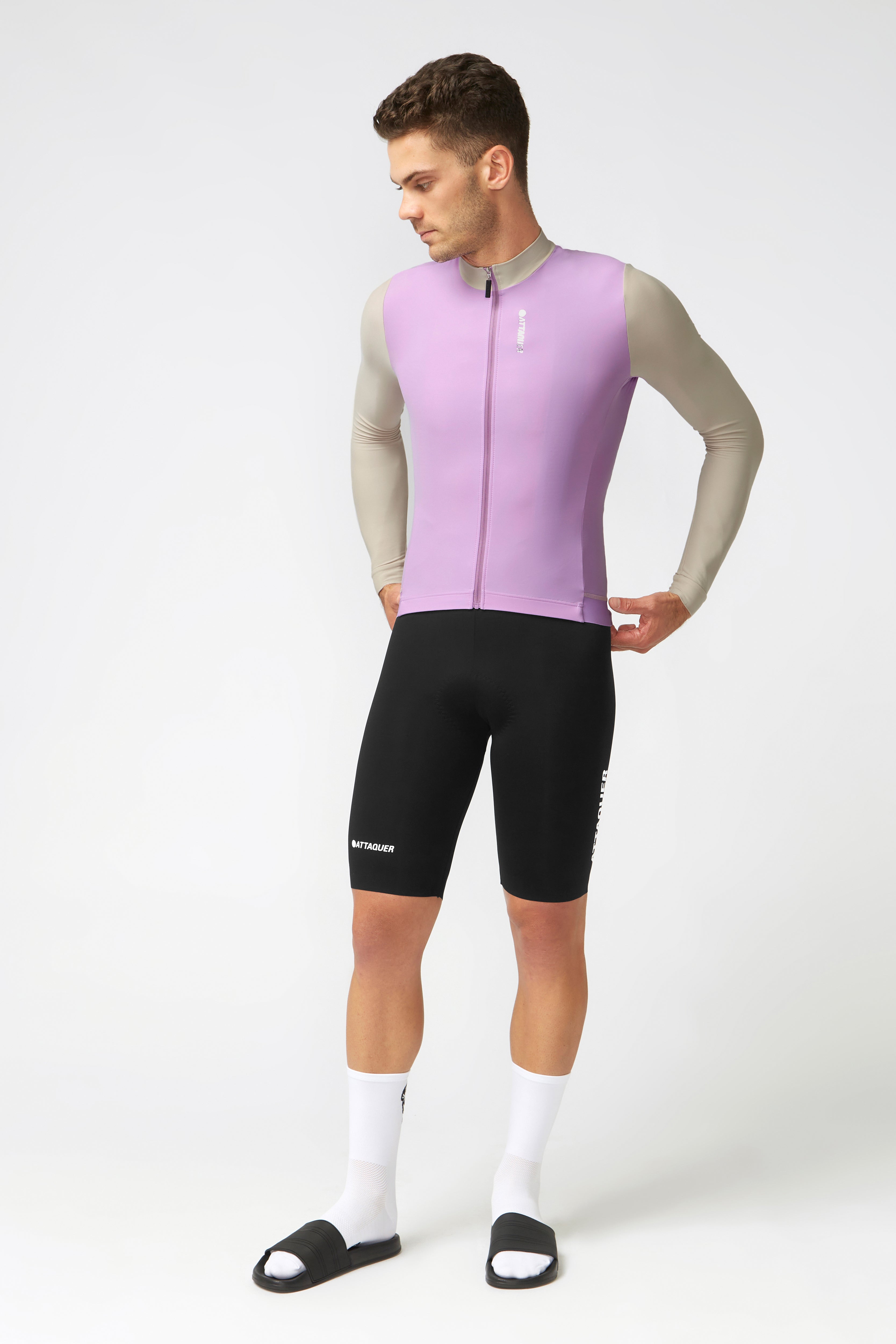 Race Reflex Long Sleeved Jersey Lilac/Beige | Attaquer