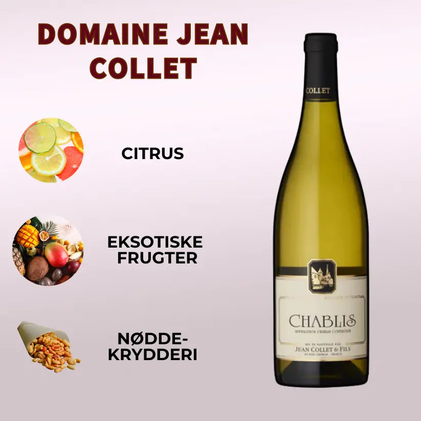 Infografik af vores yndlings chablis Domaine Jean Collet. En perfekt hvidvin