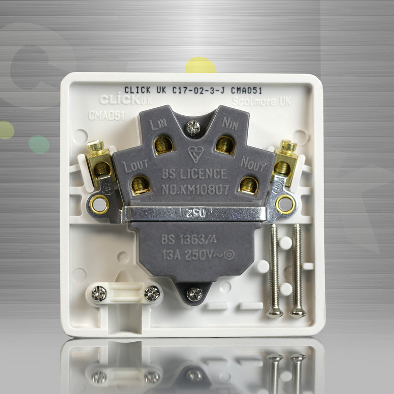 Click Mode 31A Fused Switched Connection Unit with Flex Outlet (Bottom Outlet)