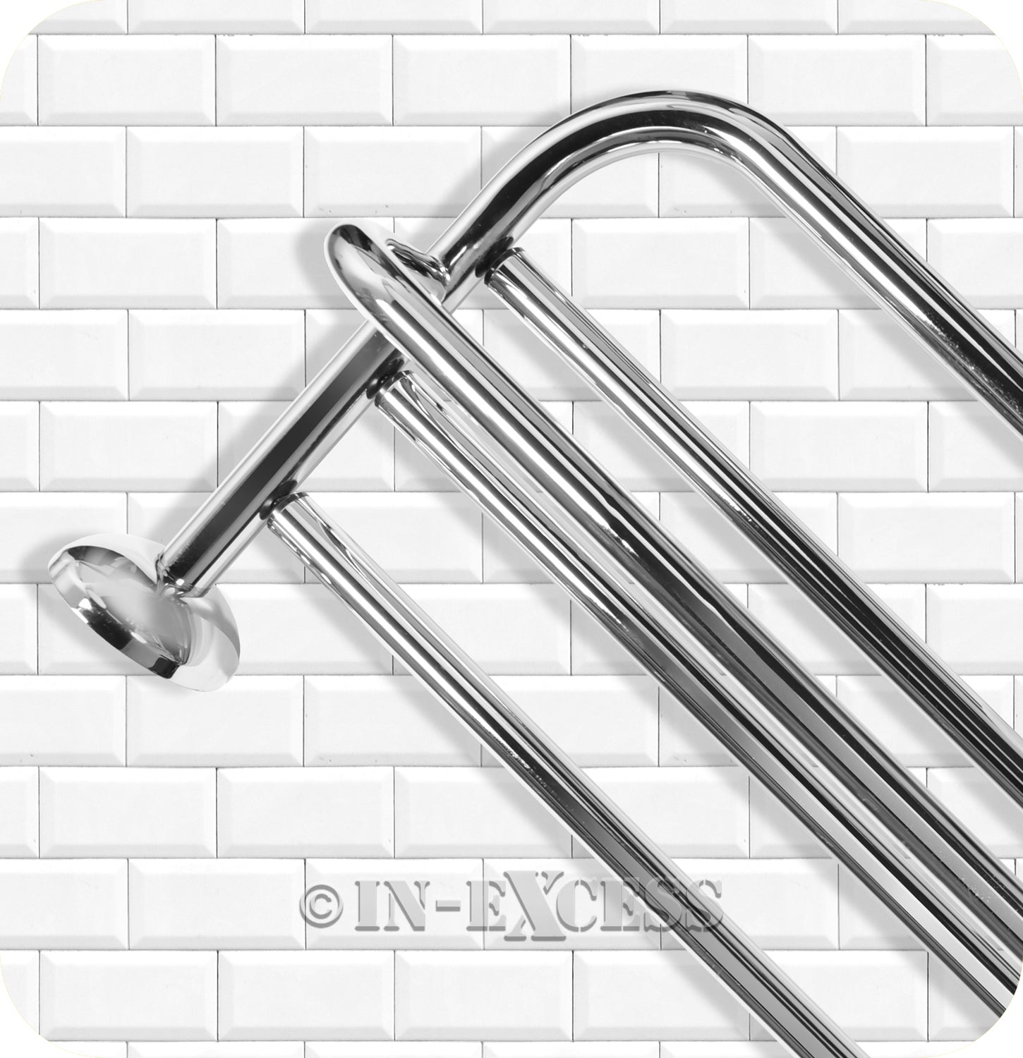 CEDAR 600MM DOUBLE TOWEL RAIL CHROME - Mixx Tapware