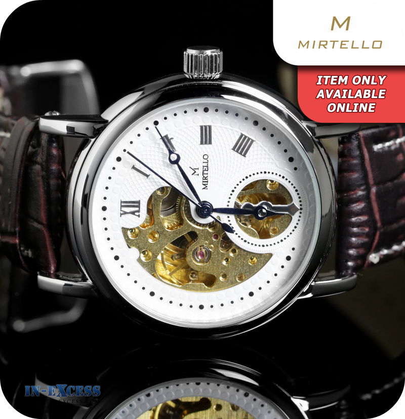 Mirtello Mezzo Volto Steampunk Mechanical Watch With Synthetic Strap