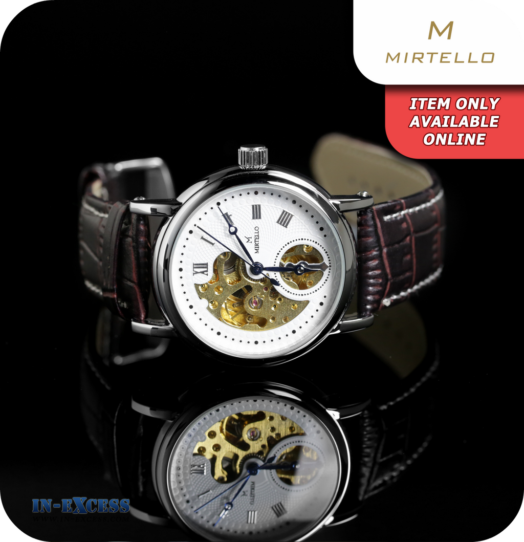 Mirtello Mezzo Volto Steampunk Mechanical Watch With Synthetic Strap