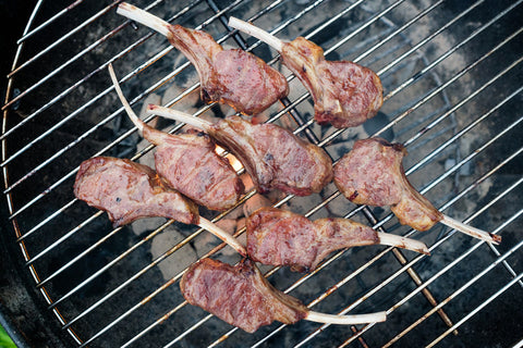 Barbecued lamb chops