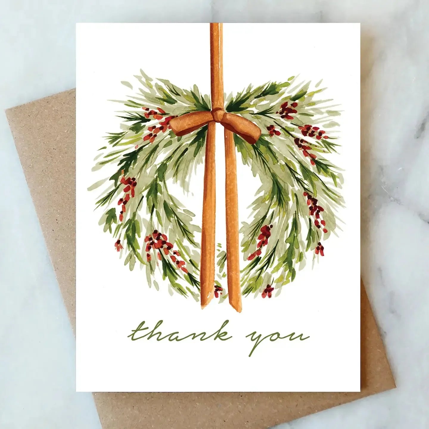 Autumn Wreath Thank You Card