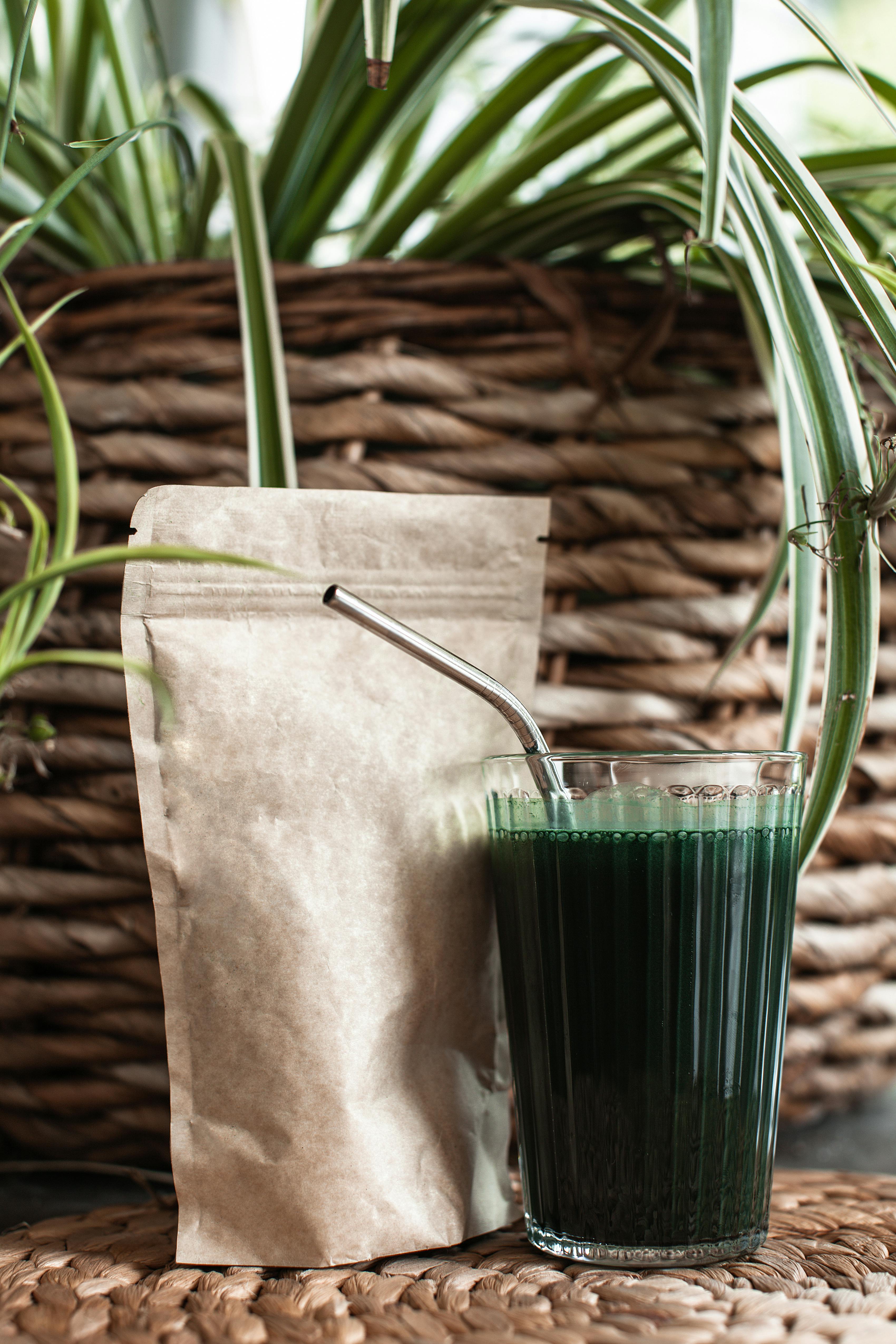 Photo by Supplements On Demand: https://www.pexels.com/photo/a-glass-of-green-beverage-and-a-paper-bag-13787646/