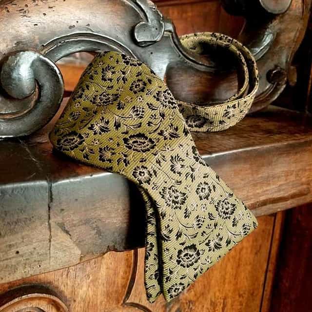 Sage Floral Silk Bow Tie