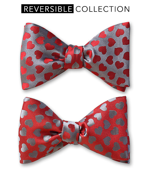 Valentine's Day Hearts Bow Tie