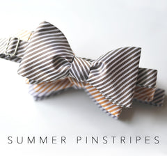 Summer Pinstripe Bow Ties