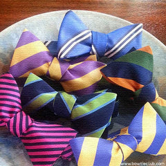 English Silk Repp Stripes Bow Ties