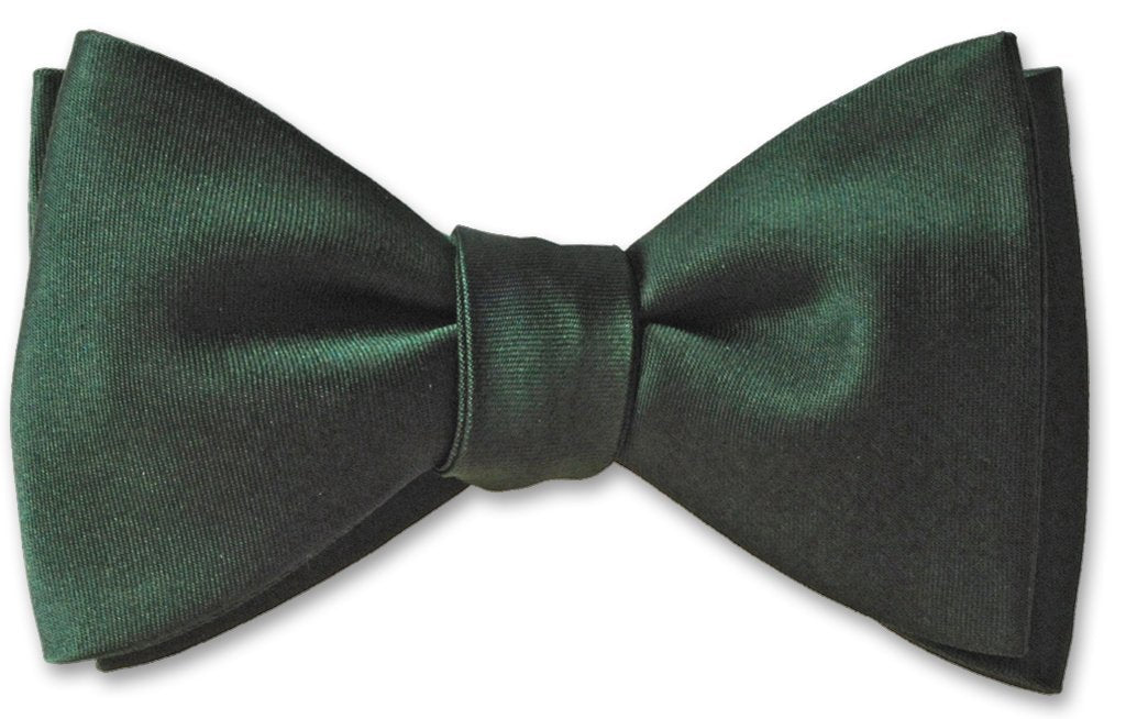 Hunter Green Formal Wedding Silk Solid Bow Tie | www.bowtieclub.com