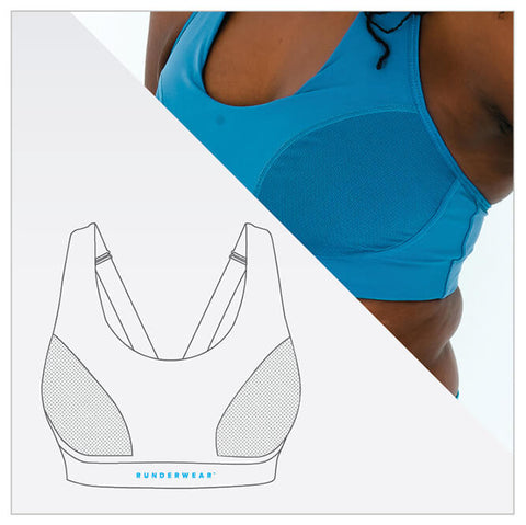 Sierra V Back Bra in Black/White – Pace Active